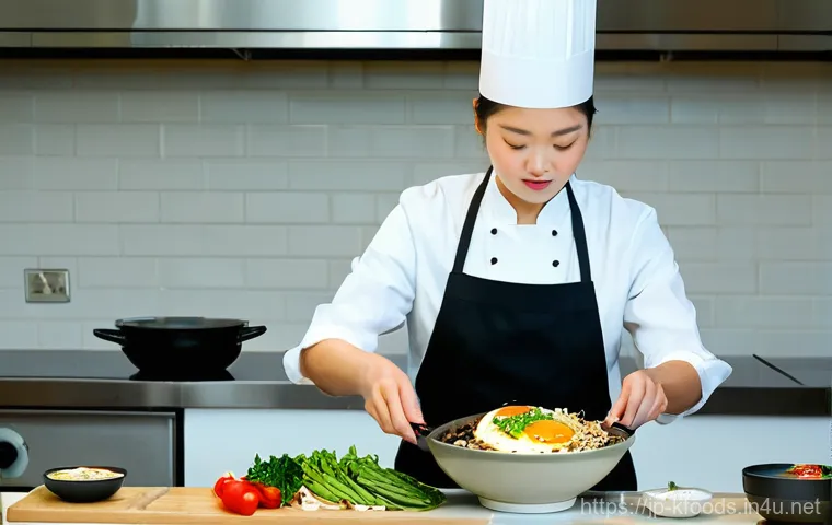 한식조리기능사 실기 연습실 대여 정보 - **Prompt 1: Lively Korean Cooking Class**
    A group of five young adults, approximately 16-20 year...
