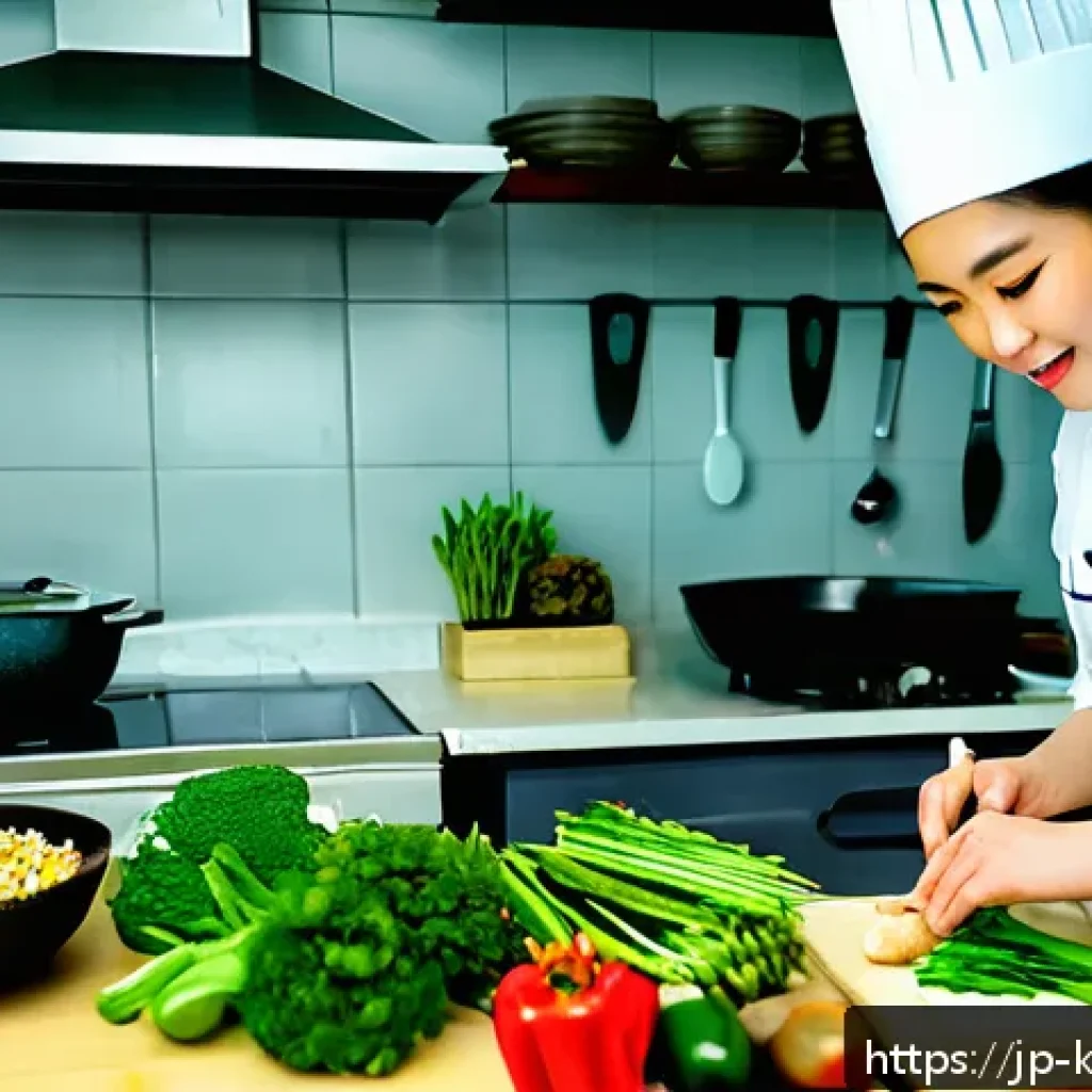 한식조리기능사 실기 주요 중점 사항 - A professional Korean cooking exam setting showing a clean, well-organized kitchen workspace with a ...
